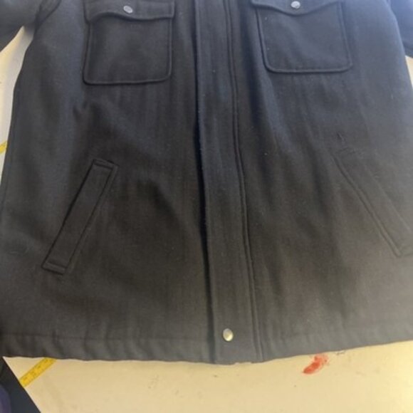 Trenders Basics Men’s Size L Wool Button Down Lined Field Coat - Picture 4 of 15